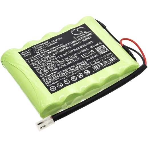 12.0V 3000mAh / 36.00Wh Nickel-Metallhydrid Akku für: Physio-Control Model: 110062, EE120007, LP6200, Lifepak 6, Lifepak 6S, 7 Defibrillator, NLP6, LP