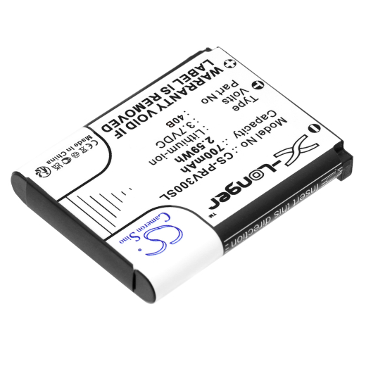 3.7V 700mAh / 2.59Wh 700mAh / 2.59Wh Akku f.:Prestigio Model: 40B, LR-300, RoadRunner 300 700mAh / 2.59Wh