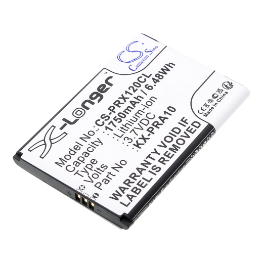 3.7V 1750mAh / 6.48Wh Li-ion Akku f.:Panasonic Model: KX-PRA10, KX-PRX110, KX-PRX110GW, KX-PRX120, KX-PRX120GW, KX-PRX150, KX-PRX150GW