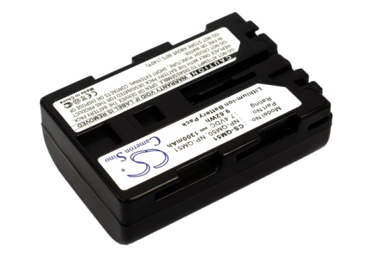 7.4V 1300mAh Li-ion Akku f.:Sony Model: NP-QM50, NP-QM51, CCD-TR108, CCD-TR208, CCD-TR408, CCD-TR748, CCD-TR748E, CCD-TRV106K, CCD-TRV107, CCD-TRV108
