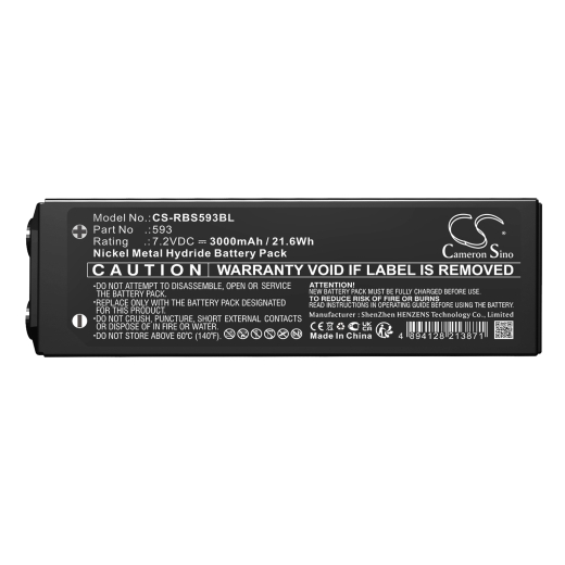 7.2V 3000mAh / 21.6Wh 3000mAh / 21.6Wh Akku f.:Scanreco Model: 593, 8991163, 98384265, GP211501, YT231018, 16131, 17162, 590, 592, 593, 960, GP222101