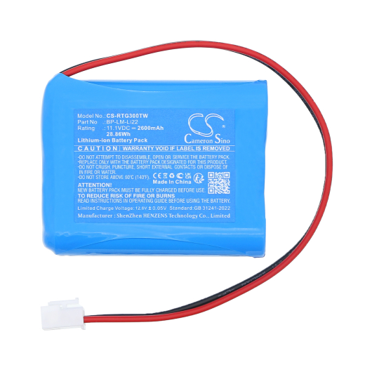 11.1V 2600mAh / 28.86Wh Li-ion Akku f.:Ritron Model: BP-LM-Li22, Generation 3 LoudMouth Receive