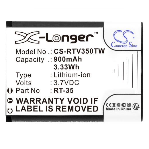 3.7V 900mAh / 3.33Wh Li-ion Akku f.:Retevis Model: RT-35, RT35