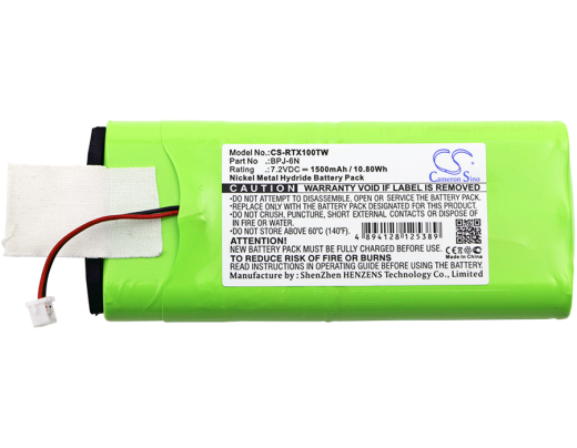 7.2V 1500mAh / 10.80Wh Ni-MH Akku f.:Ritron Model: BPJ-6N, BPJ-6N-SC, GPHC132M05, JMX-100, JMX-150, JMX-450, Jobcom