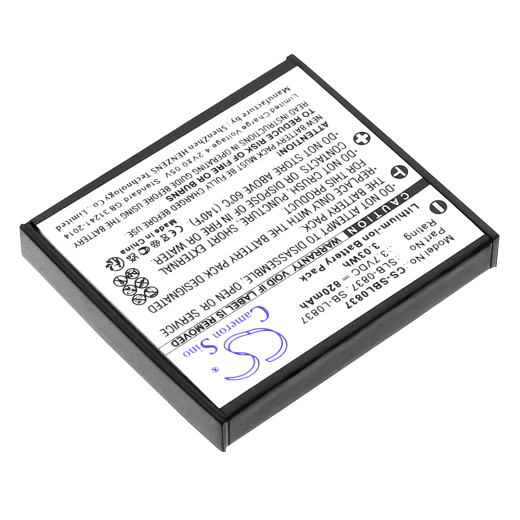 3.7V 820mAh Li-ion Akku f.:Samsung Model: SB-L0837, SLB-0837, Digimax i5, Digimax i50, Digimax i6 PMP, Digimax i70, Digimax i70S, Digimax L50, Digima