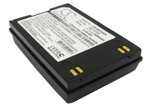 3.7V 2400mAh Li-ion Akku f.:Samsung Model: SB-P240A, SB-P240ABC, SB-P240ABK, SC-MM10, SC-MM10BL, SC-MM10S, SC-MM11, SC-MM11BL, SC-MM11S, SC-MM12, SC-