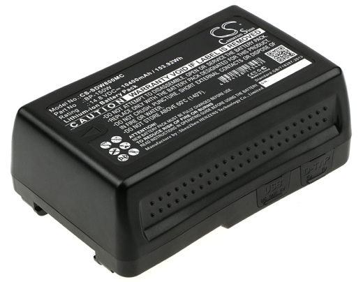 14.8V 10400mAh / 153.92Wh Li-ion Akku f.:Sony Model: BP-150W, BP-190WS, BP-95W, DSR-250P, DSR-600P, DSR-650P, HDW-800P, PDW-850, V-Lock, V-Mount, V-M