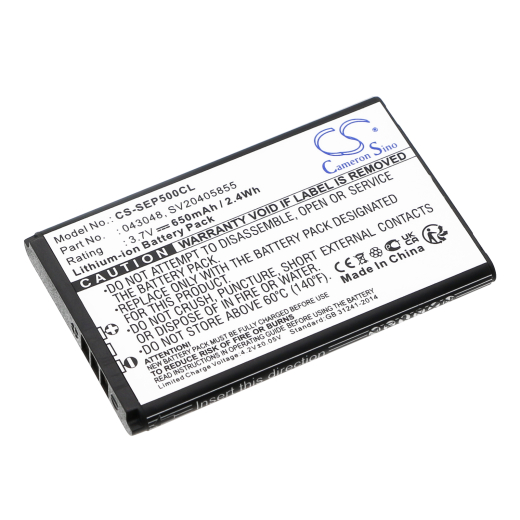 3.7V 650mAh / 2.41Wh Li-ion Akku f.:Swissvoice Model: 043048, SV20405855, ePure, ePure fulleco DUO, L7