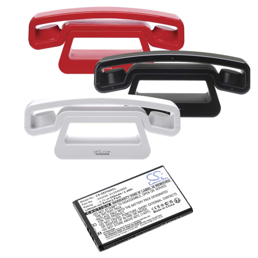3.7V 650mAh / 2.41Wh Li-ion Akku f.:Swissvoice Model: 043048, SV20405855, ePure, ePure fulleco DUO, L7