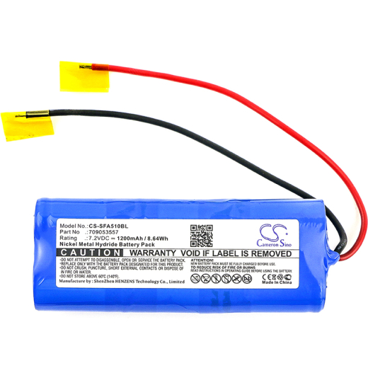 7.2V 1200mAh / 8.64Wh 1200mAh / 8.64Wh Akku f.:Seik Model: 709053557, Terra FA5-10 1200mAh / 8.64Wh