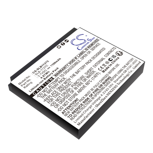 3.7V 1100mAh / 4.07Wh Li-ion Akku f.:Samsung Model: SLB-1137C, Digimax i7