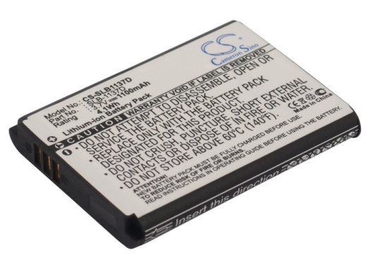 3.7V 1100mAh Li-ion Akku f.:Samsung Model: SLB-1137D, Digimax L74W, i100, i80, i85, L74 Wide, NV100HD, NV103, NV106 HD, NV11, NV24HD, NV30, NV40, TL3