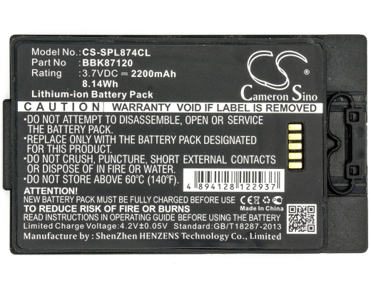 3.7V 2200mAh / 8.14Wh Li-ion Akku f.:Spectralink Model: BBK87120, 8742, PBL87420, PIVOT S8742