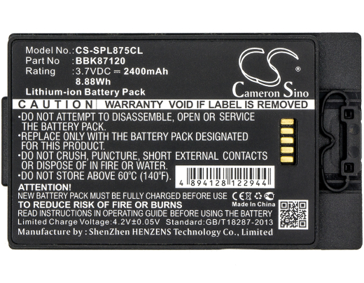 3.7V 2400mAh / 8.88Wh Li-ion Akku f.:Spectralink Model: BBK87120, 8742, PBL87420, PIVOT S8742
