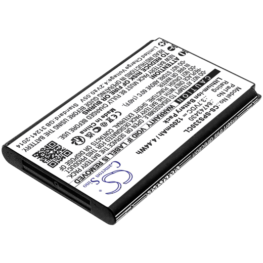 3.7V 1200mAh / 4.44Wh Li-ion Akku f.:Spectralink Model: 84743430, BT229865, S33, S33 DECT