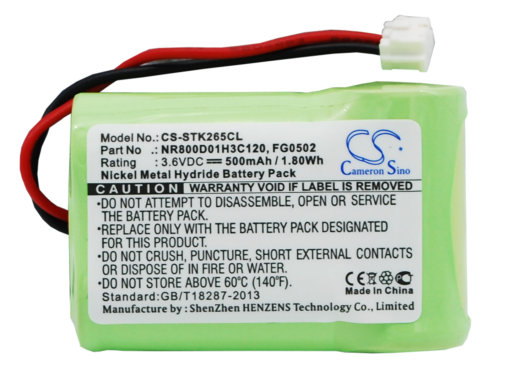 3.6V 500mAh / 1.80Wh Ni-MH Akku f.:France Telecom Model: FG0502, NR800D01H3C120, Amarys 265, Amarys 265SF, Amarys 275, Amarys 285, Amarys 365, Amarys