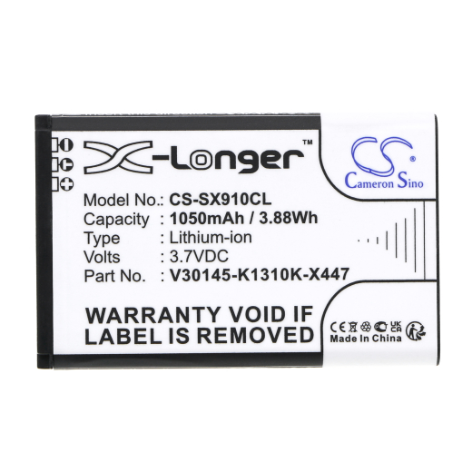 3.7V 1050mAh / 3.89Wh Li-ion Akku f.:Siemens Model: V30145-K1310K-X447, V30145-K1310K-X447-0-HY, V30145-K1310-X447, Gigaset SL910, Gigaset SL910A, Gi