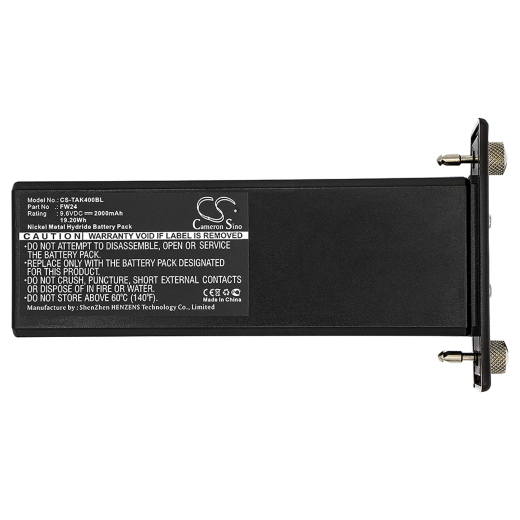 9.6V 2000mAh / 19.20Wh 2000mAh / 19.20Wh Akku f.:Teletec Model: FW24, AK1, AK4 2000mAh / 19.20Wh