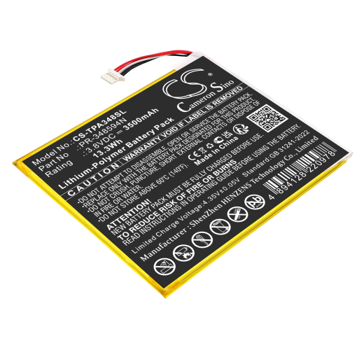 3.8V 3500mAh / 13.3Wh 3500mAh / 13.3Wh Akku f.:TOPDON Model: PR-348594N, ArtiMINI Scan Tool 3500mAh / 13.3Wh