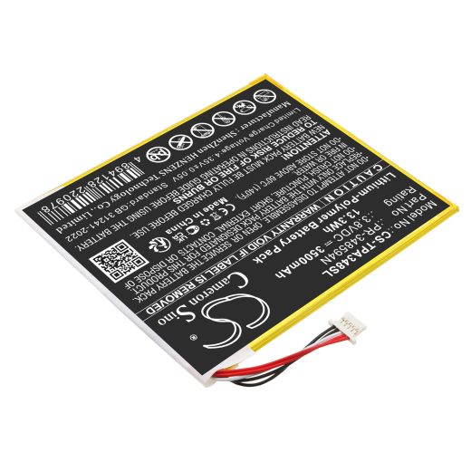 3.8V 3500mAh / 13.3Wh 3500mAh / 13.3Wh Akku f.:TOPDON Model: PR-348594N, ArtiMINI Scan Tool 3500mAh / 13.3Wh