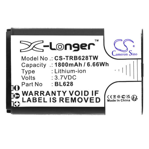 3.7V 1800mAh / 6.66Wh Li-ion Akku f.:Retevis Model: BL628, BL667, RB628