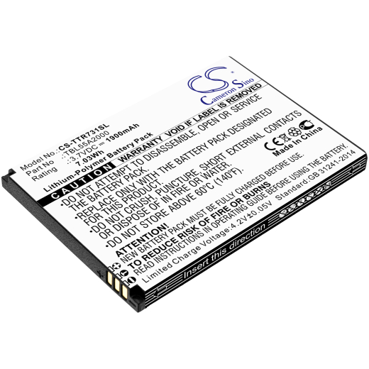3.7V 1900mAh / 7.03Wh Li-Polymer Akku für: TP-Link Model: TBL55A2000, M7310, M7350 ver 3.20, M7350 ver 4.0