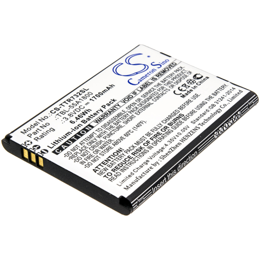 3.8V 1700mAh / 6.46Wh Li-ion Akku für: TP-Link Model: TBL-55A1800, TBL-55A2000, M7310 ver 1
