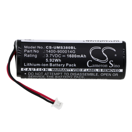 3.7V 1600mAh / 5.92Wh Li-ion Akku f.:Unitech Model: 1400-900014G, MS380, MS380-CUPBGC-SG