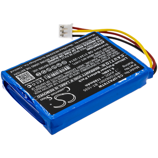 7.4V 1100mAh / 8.14Wh Li-Polymer Akku f.:Uniden Model: BBTG092001, BT-1035, Atlantis 270