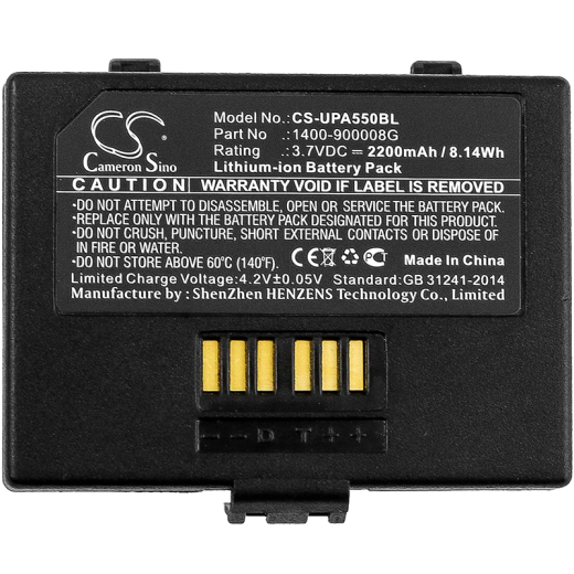 3.7V 2200mAh / 8.14Wh Li-ion Akku f.:Unitech Model: 1400-900008G, PA550