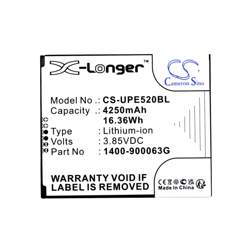 3.85V 4250mAh / 16.36Wh Li-ion Akku f.:Unitech Model: 1400-900063G, EA520