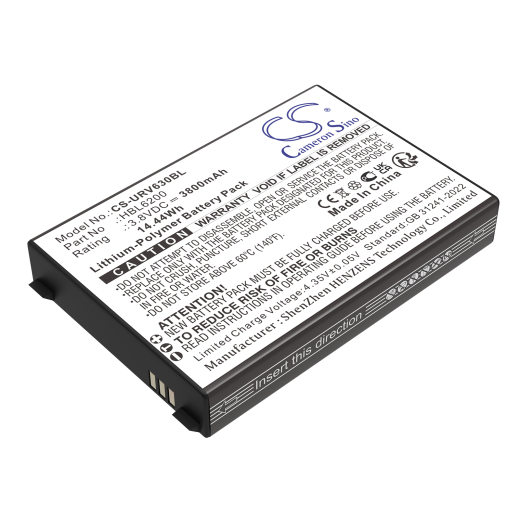 3.8V 3800mAh / 14.44Wh Li-Polymer Akku f.:Urovo Model: HBL6200, i6200S, i6292S, i6300A
