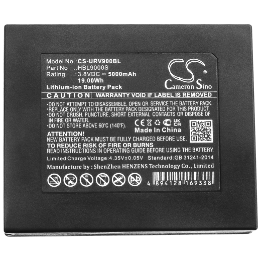 3.8V 5000mAh / 19.00Wh Li-ion Akku f.:Urovo Model: HBL9000S, i9000s