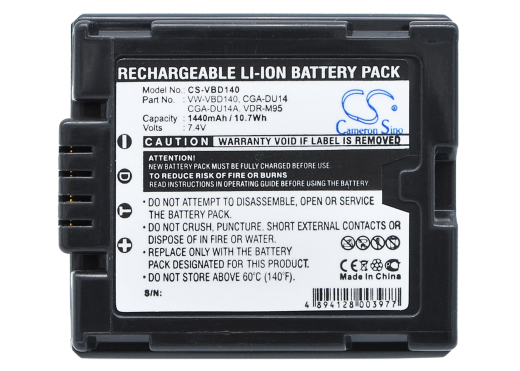 7.4V 1440mAh Li-ion Akku f.:HITACHI Model: BZ-BP14S, BZ-BP14SW, DZ-BP14S, DZ-BP14SJ, DZ-BP21s, DZ-BP7S, DZ-BP7SW, DZ-BD70, DZ-BD7H, DZ-BX37E, DZ-GX20