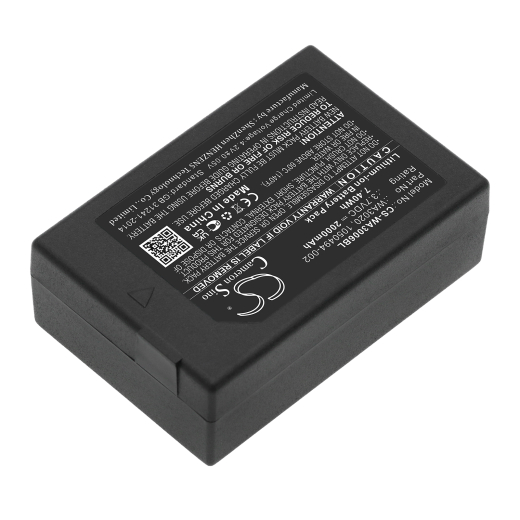 3.7V 2000mAh / 7.40Wh Li-ion Akku f.:Zebra Model:, WorkAbout Pro 4, WorkAbout Pro G4