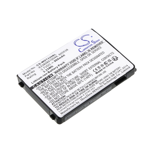 3.7V 900mAh / 3.33Wh Li-ion Akku f.:Falcon Model: 191-908304-200, 4006-0319, 600538, 633808510046, PT40, PT40 PDT, PT40-100