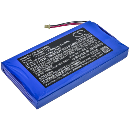 7.4V 7200mAh / 53.28Wh 7200mAh / 53.28Wh Akku f.:XTOOL Model: PL3769124 2S, EZ500, i80 Pad, PS80, PS80E, PS90, PS90HD, PS90Pro Diagnostic Scan Tools,
