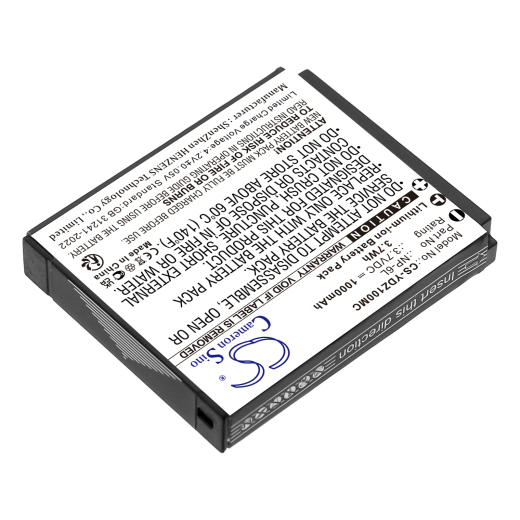 3.7V 1000mAh / 3.7Wh Li-ion Akku f.:Generic Model: NP-6L, FHD 1080P 44MP Digital Camera