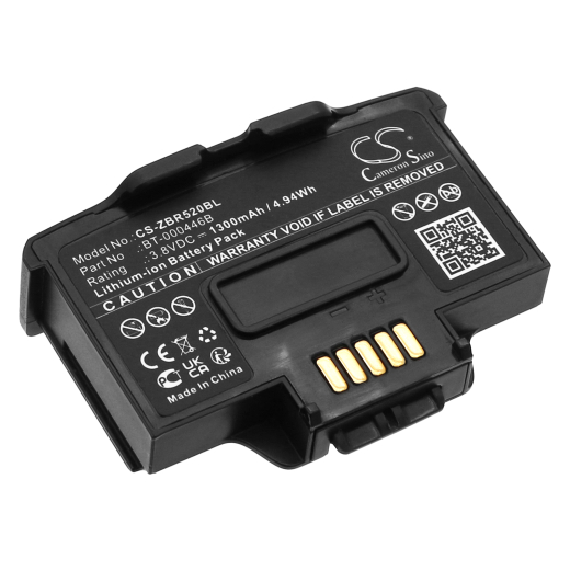 3.8V 1300mAh / 4.94Wh Li-ion Akku f.:Zebra Model: BT-000446B, WR50, WS50, WS5001
