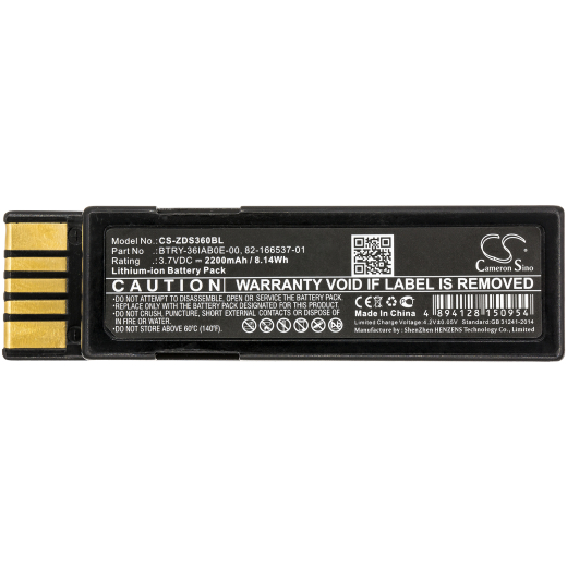 3.7V 2200mAh / 8.14Wh Li-ion Akku f.:Zebra Model: 82-166537-01, BT-000341-01, BTRY-36IAB0E-00, DS3600, DS3678, EVM, LI3600, LI3678, LS3600, LS3678