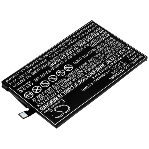 3.85V 1100mAh / 4.24Wh Li-Polymer Akku f.:Zebra Model: BT-000386, BT-000386-00, BTRY-EC30-12MA1-01, EC30, EC300K