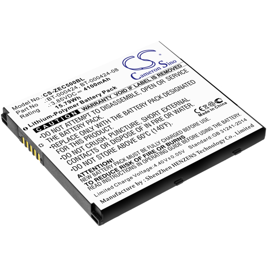3.85V 4100mAh / 15.79Wh Li-Polymer Akku f.:Zebra Model: BT-0000424A, BT-000424, BT-000424-08, BTRY-EC5X-EX1-01, BTRY-EC5X-ST1-01, EC50, EC55, EC55AK-