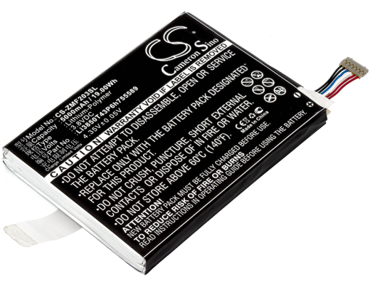 3.8V 5000mAh / 19.00Wh Li-Polymer Akku für: SoftBank Model: Li3850T43P6h755589, 203Z, GL09P