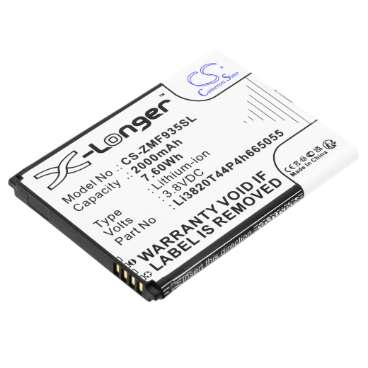 3.8V 2000mAh / 7.60Wh Li-ion Akku für: ZTE Model: Li3820T44P4h665055, MF935