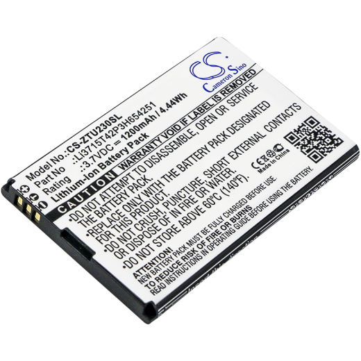 3.7V 1200mAh / 4.44Wh Li-ion Akku für: B-Mobile Model: BT001W, WiFi BM-MF30, WiFi MF30