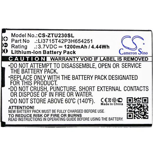3.7V 1200mAh / 4.44Wh Li-ion Akku für: Medion Model: Life E3501, MD98172