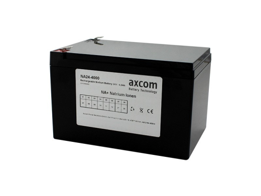 Axcom Natrium Ionen Akku 24V 4Ah mit 6,3mm Steckkontakten