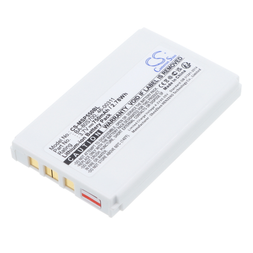 3.7V 750mAh / 2.78Wh Li-ion Akku f.:Metrologic Model: 46-00311, BA-80S700, MK5502, MK5502-79B6107, MK5502-79B614, MK5502-79B639, MS5500, MS5500 Optim