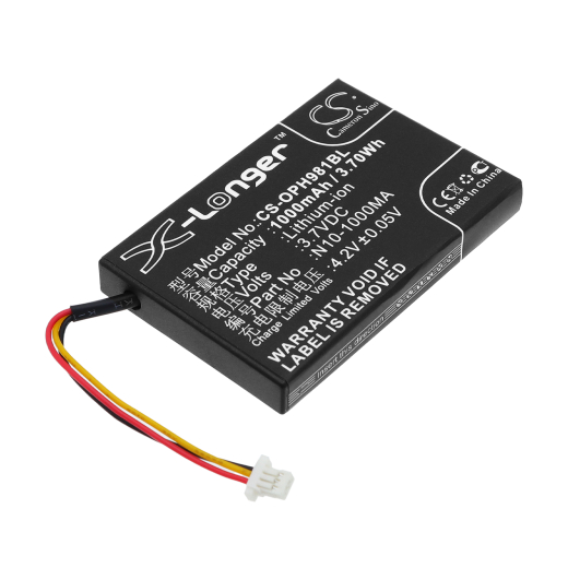 3.7V 1000mAh / 3.70Wh Li-ion Akku f.:Opticon Model: N10-1000MA, OPL-9714, OPL-9715, OPL-9725, OPL-9727, OPL-9815, PHL-1300