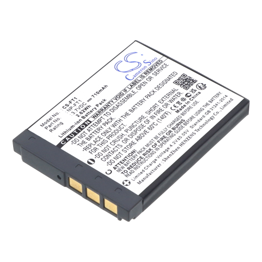 3.7V 710mAh Li-ion Akku f.:Sony Model: NP-FT1, Cyber-shot DSC-L1, Cyber-shot DSC-L1/B, Cyber-shot DSC-L1/L, Cyber-shot DSC-L1/LJ, Cyber-shot DSC-L1/R